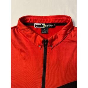 Jamie Sadock Performance Golf Polo Womens Large Quarter Zip Orange Black 92499
